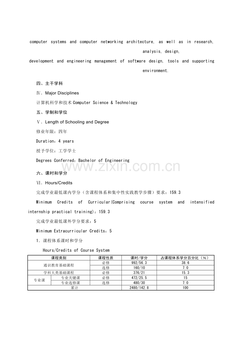 华中科技大学计算机科学与核心技术专业本科人才培养专业方案.doc_第3页