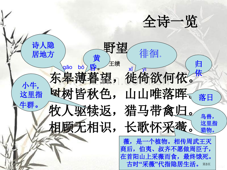 唐诗五首之野望市公开课一等奖百校联赛获奖课件.pptx_第3页