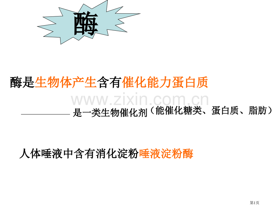 唾液淀粉酶的催化作用浙教版省公共课一等奖全国赛课获奖课件.pptx_第1页