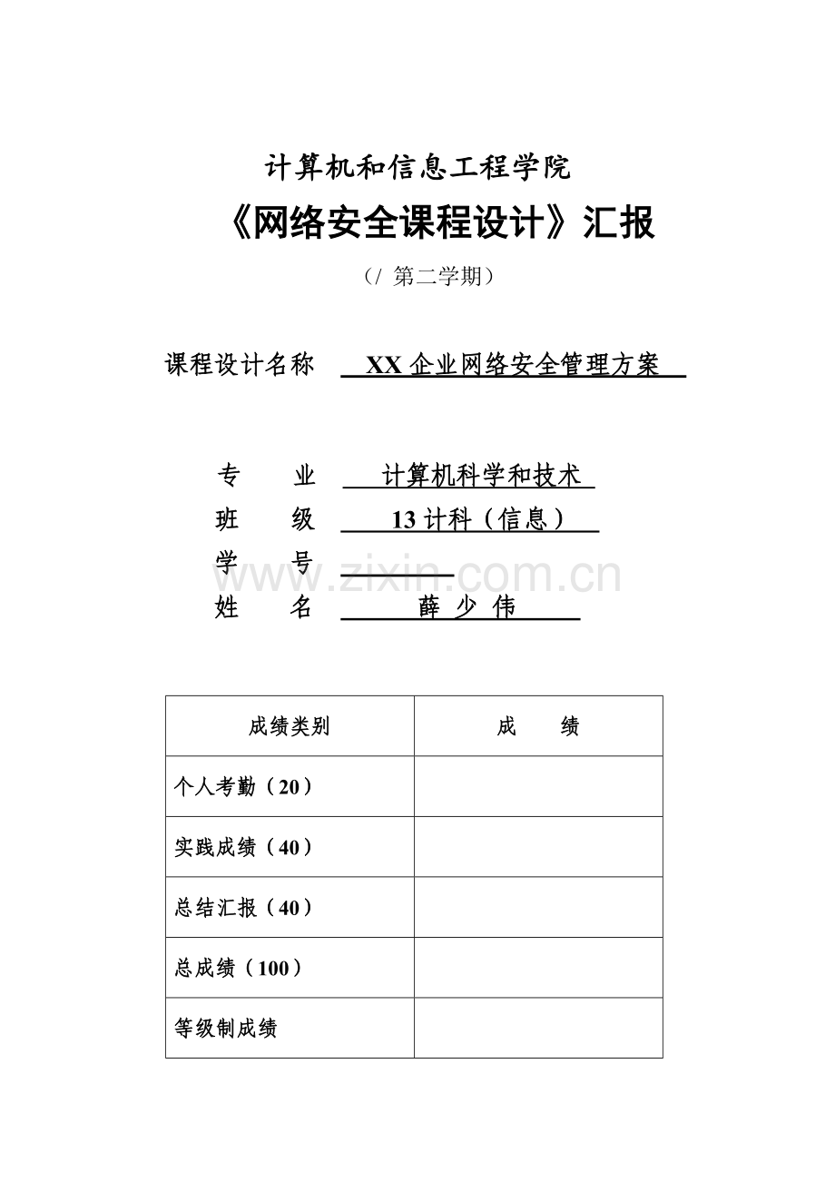 公司网络安全设计专业方案.doc_第1页