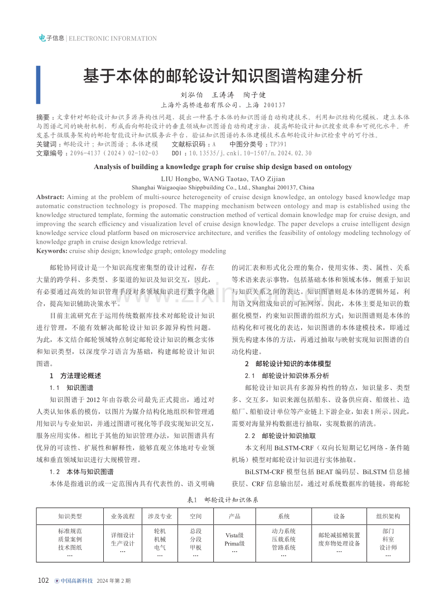 基于本体的邮轮设计知识图谱构建分析.pdf_第1页