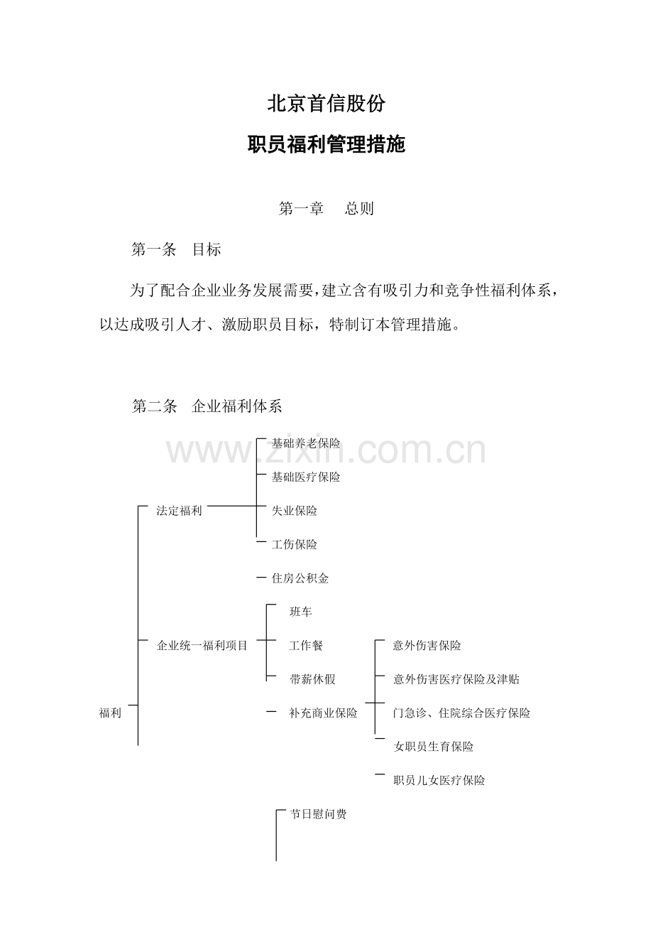 公司员工福利管理办法.doc_第1页