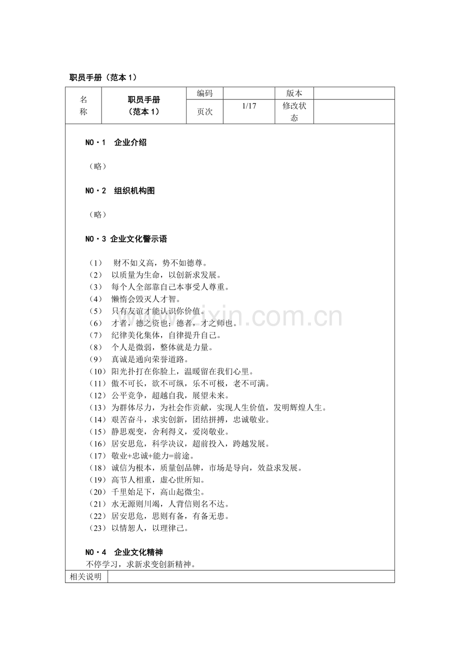 外资企业员工手册模板(2)模板.doc_第1页