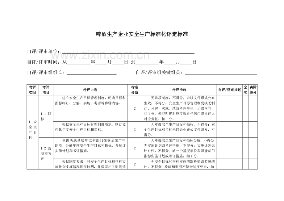 啤酒生产企业安全生产标准化评定标准模板.doc_第3页