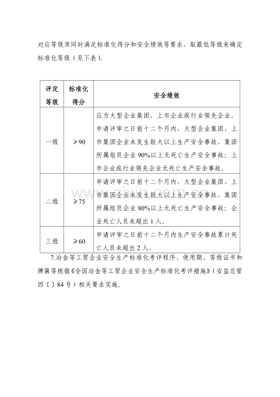 全国冶金等工贸企业安全生产标准化考评办法汇编模板.doc_第2页