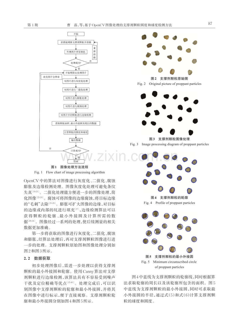 基于OpenCV图像处理的支撑剂颗粒圆度和球度检测方法.pdf_第3页