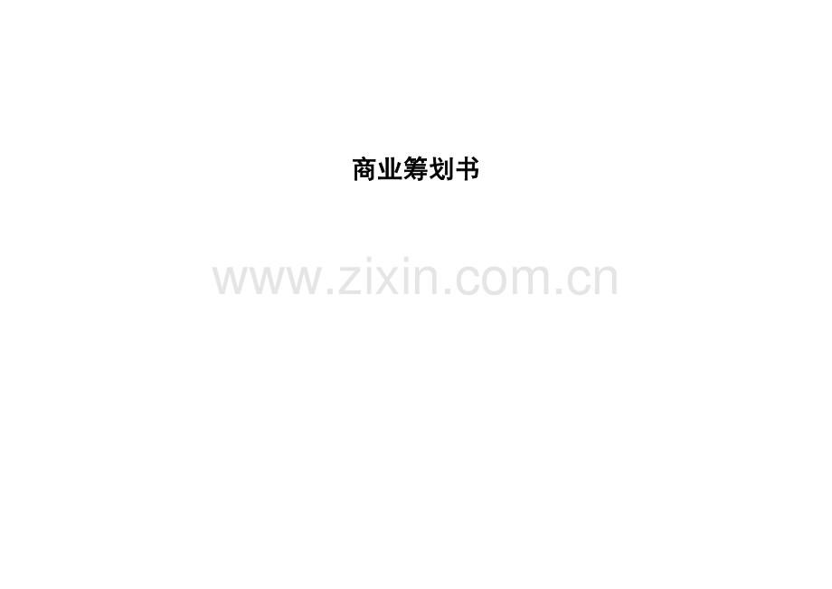 动画行业商业综合计划书.docx_第1页