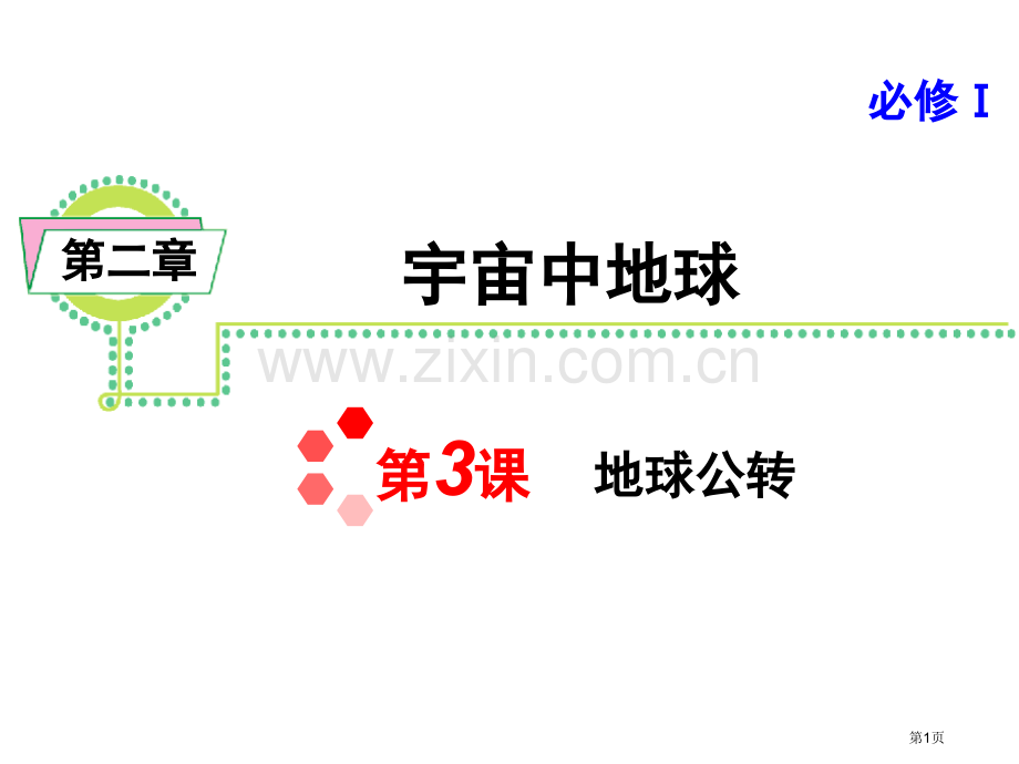 届新课标高考地理一轮复习导航必修课地球的公转省公共课一等奖全国赛课获奖课件.pptx_第1页