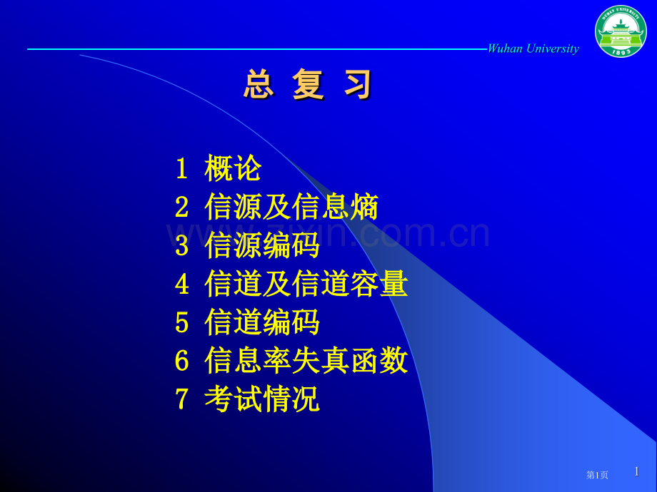 信息论总复习省公共课一等奖全国赛课获奖课件.pptx_第1页