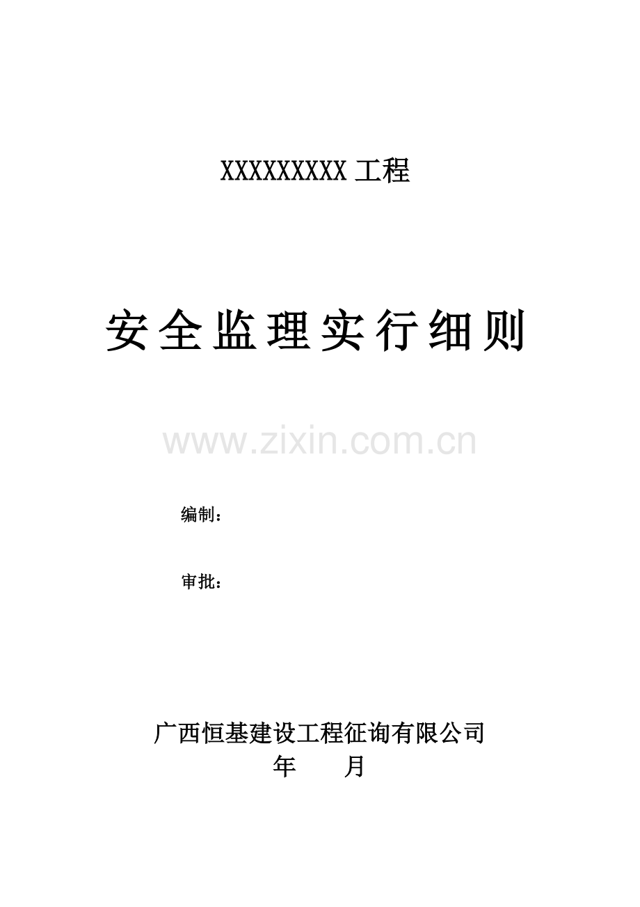 市政安全监理实施标准细则范本.docx_第1页