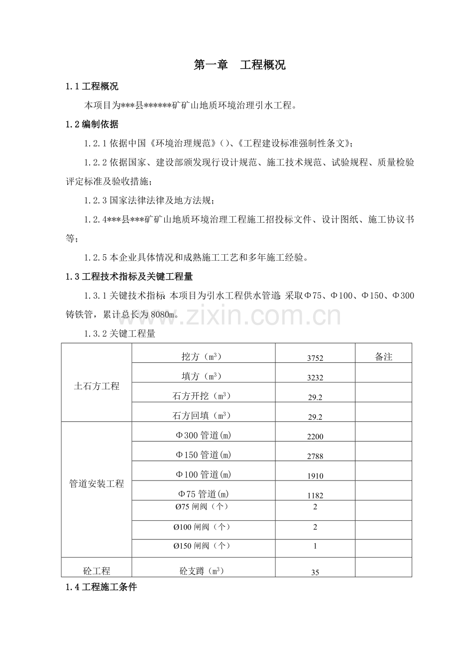 引水综合项目工程综合项目施工专项方案.doc_第1页