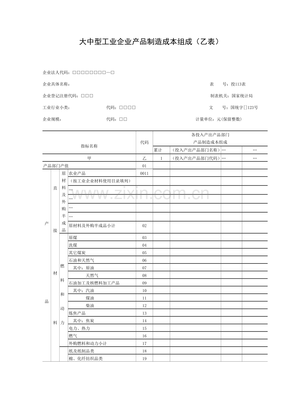 大中型工业企业投入产出调查填报手册模板.doc_第3页