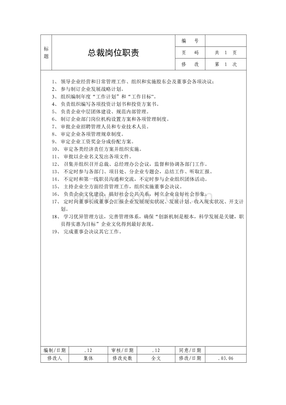 公司岗位基础职责新版说明书.doc_第3页