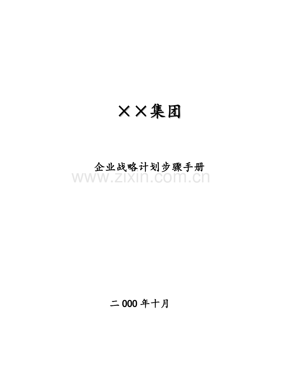 企业战略规划流程手册模板.doc_第1页