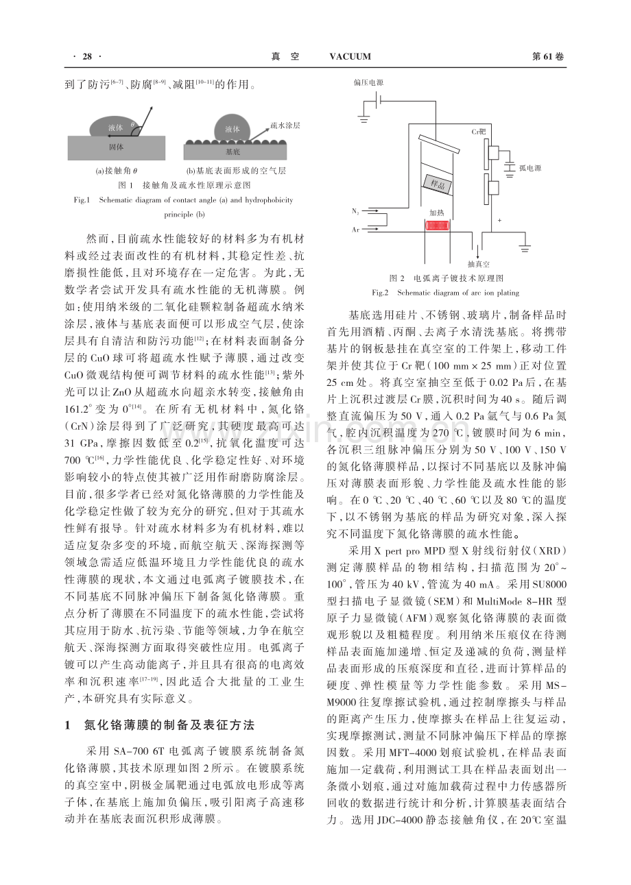 不同温度下氮化铬薄膜的疏水性能研究.pdf_第2页