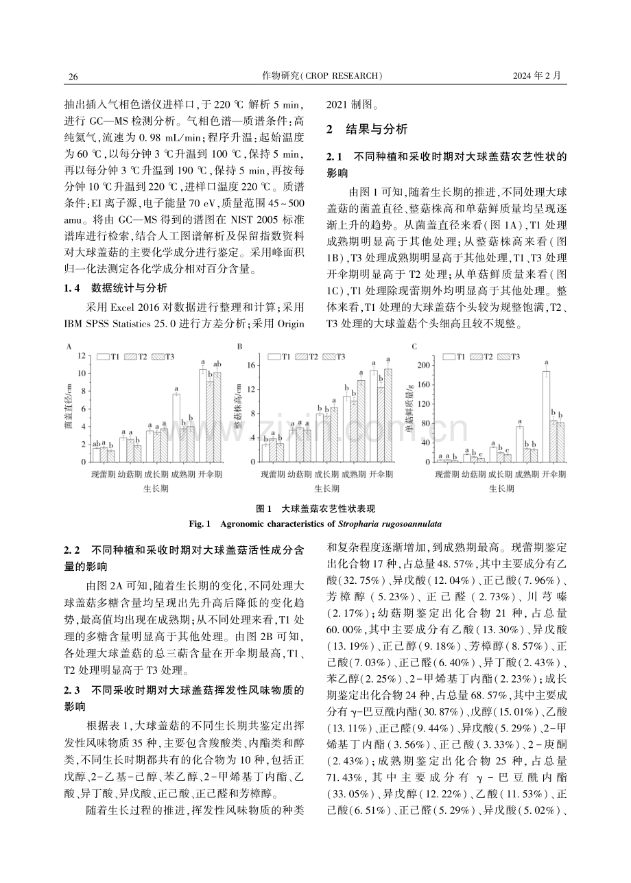 不同种植和采收时期对大球盖菇风味和品质的影响.pdf_第3页