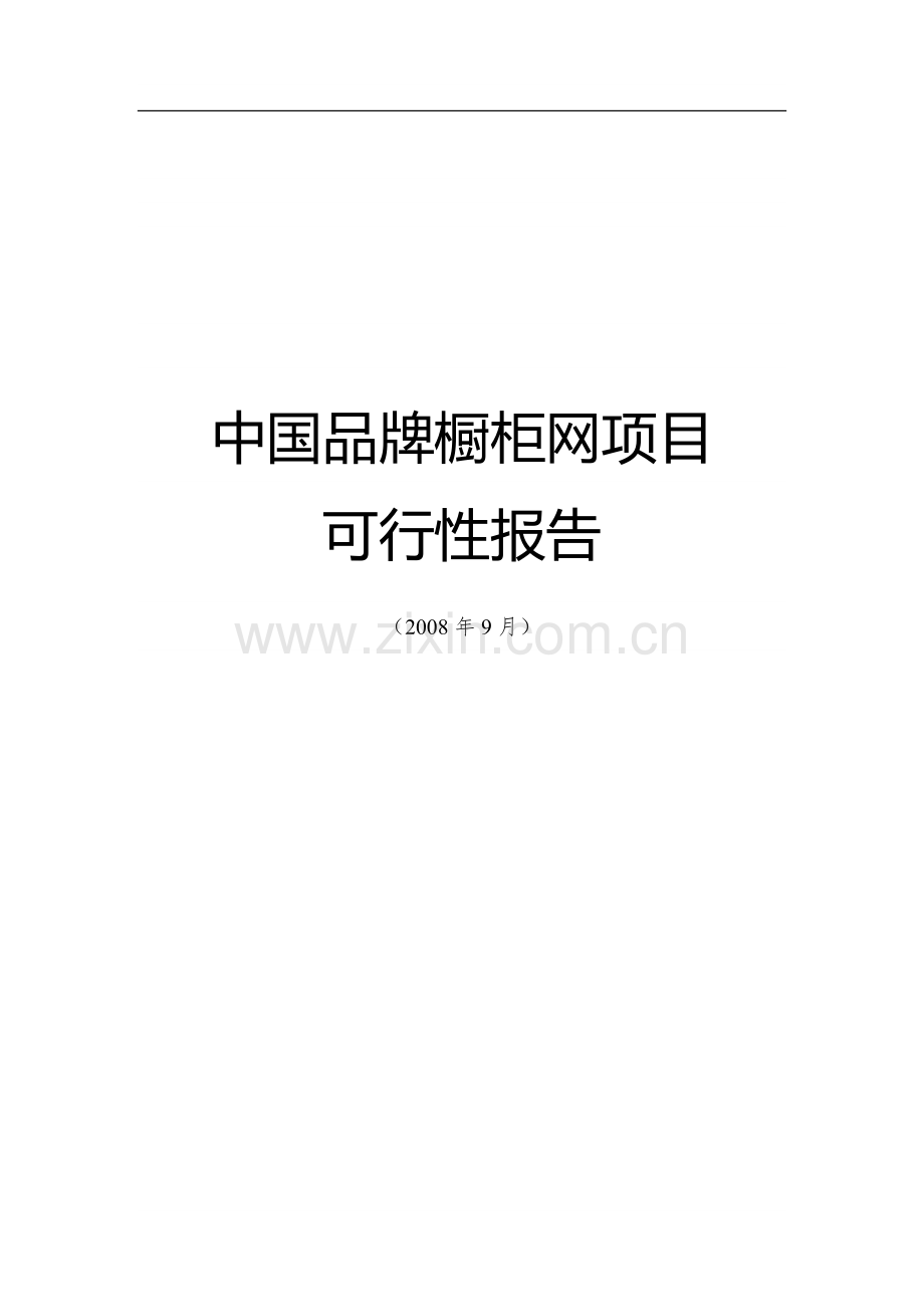 中国品牌橱柜网项目可行性研究报告书.doc_第1页