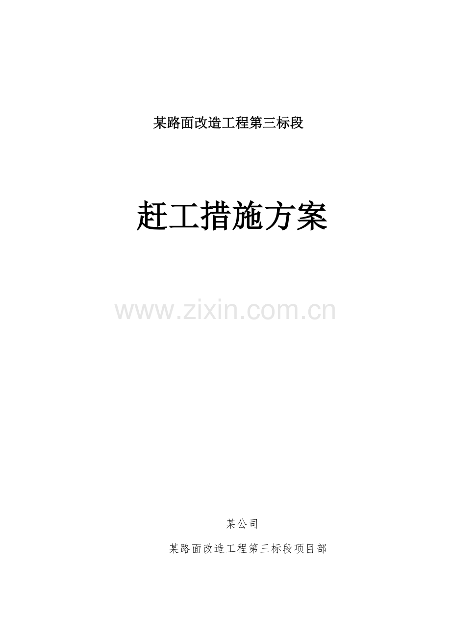 公路隧道赶工综合措施专题方案.docx_第1页