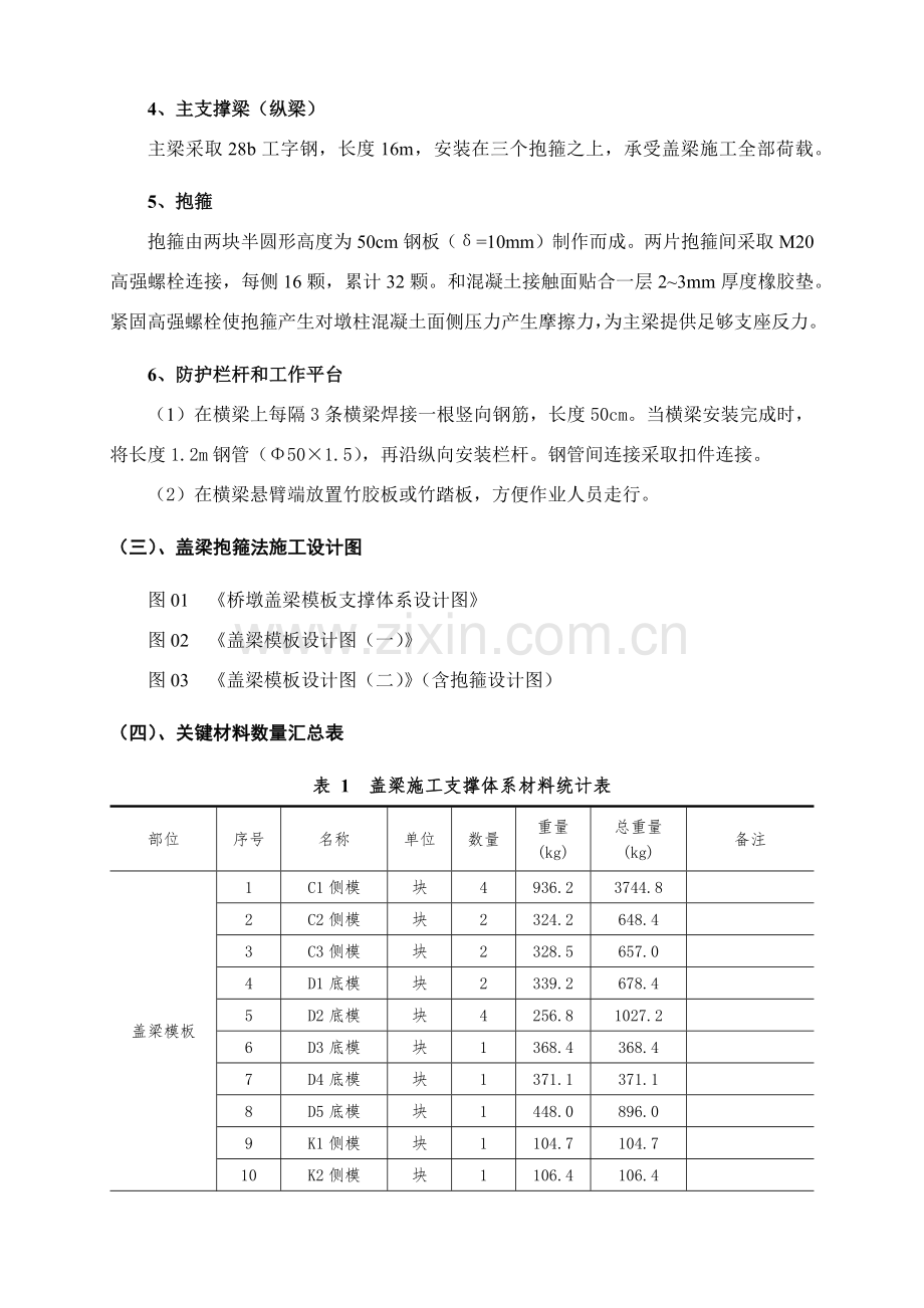 三柱盖梁抱箍法模板及支撑标准体系设计计算报告书.docx_第2页