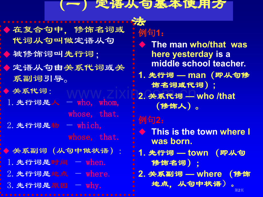 定语从句的基本用法市公开课一等奖百校联赛获奖课件.pptx_第2页