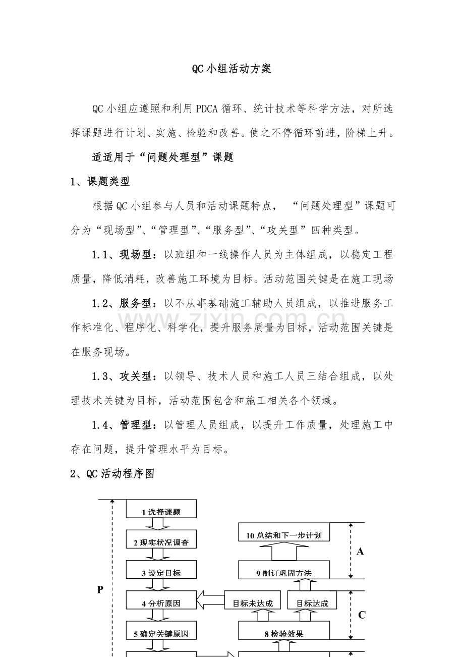 QC小组活动专项方案.doc_第2页