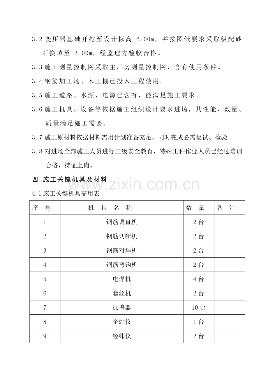 变压器基础综合标准施工专业方案.doc_第2页