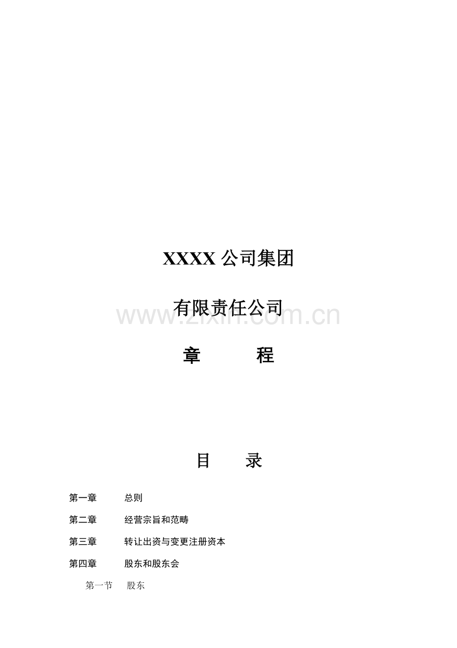 企业集团公司综合章程概述.docx_第1页