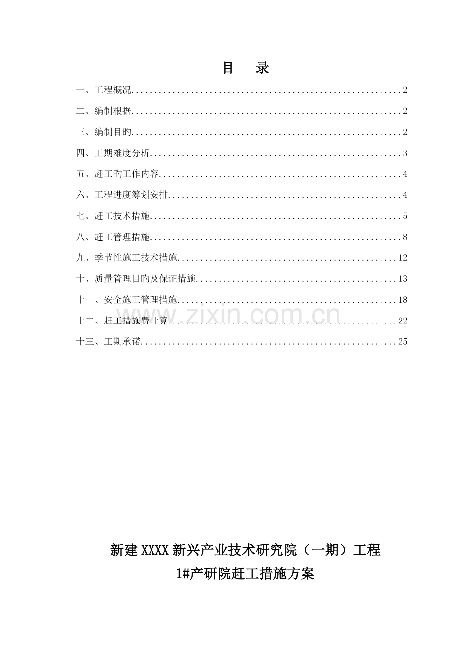 关键工程赶工综合措施专题方案.docx_第1页