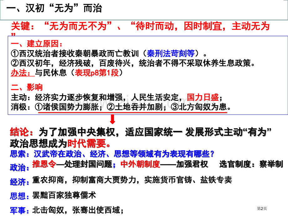 届一轮复习罢黜百家独尊儒术市公开课一等奖百校联赛获奖课件.pptx_第2页