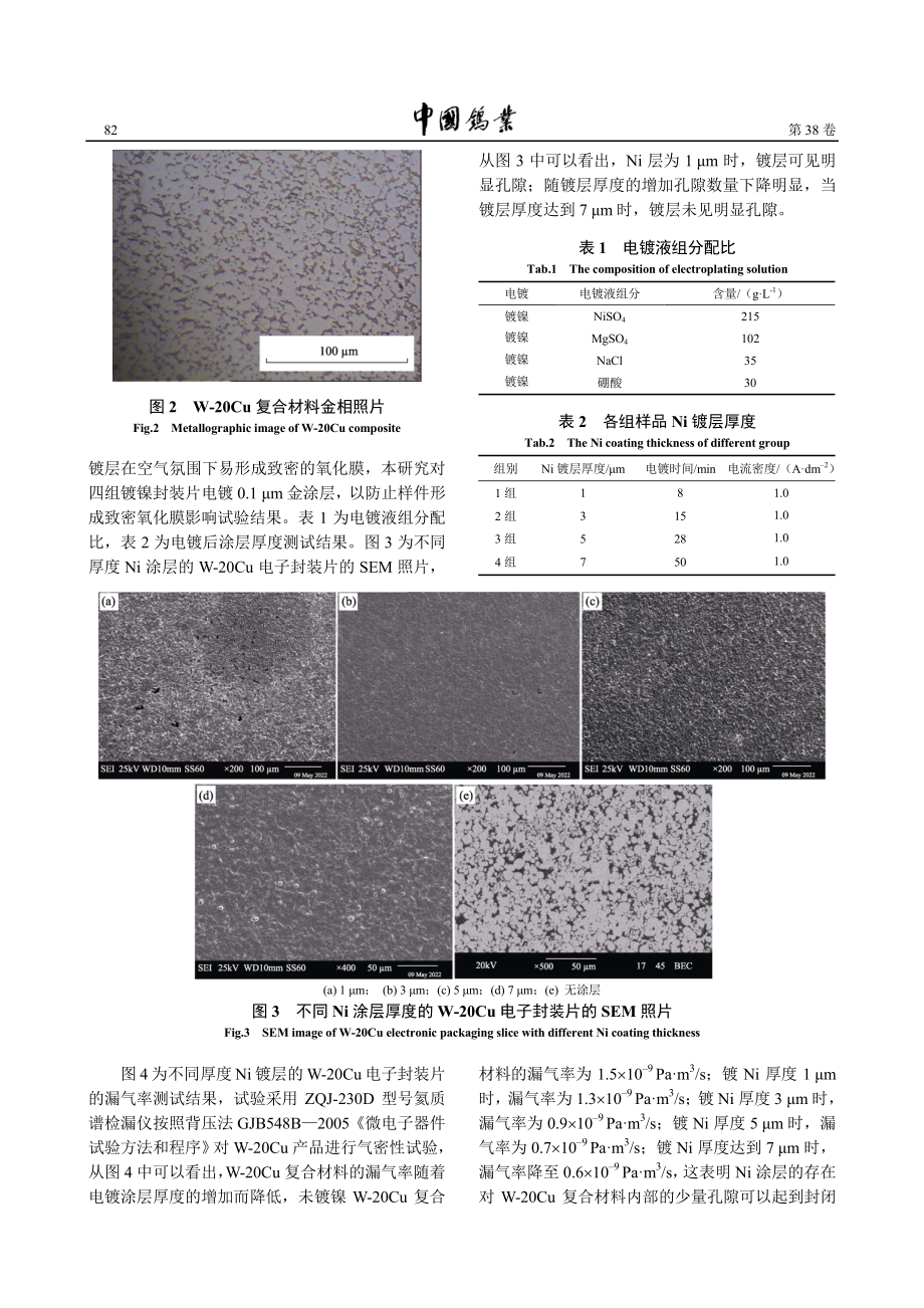 镀镍厚度对钨铜封装材料气密性及耐腐蚀性的影响.pdf_第3页