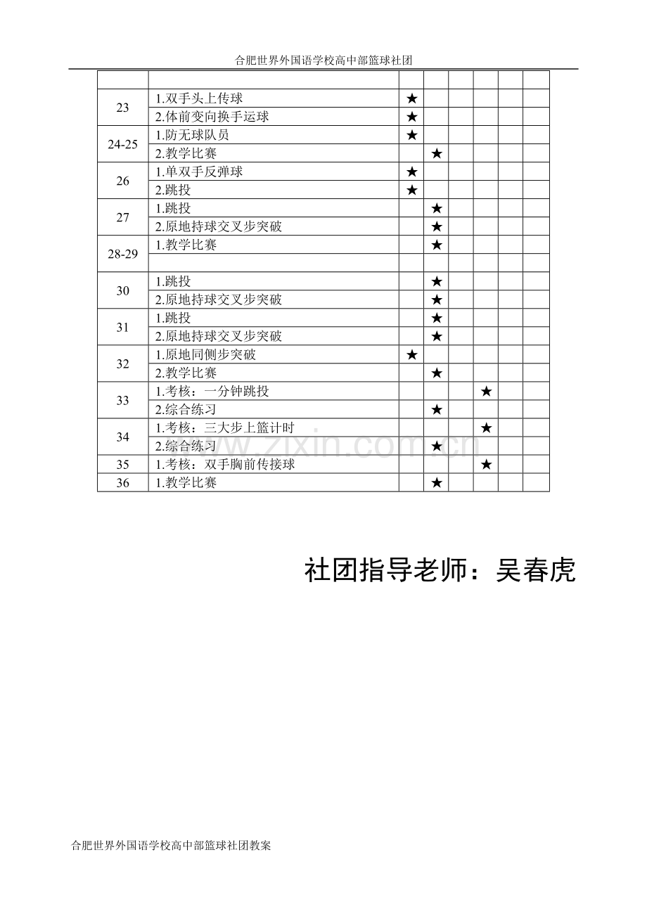 合肥世界外国语学校高中部篮球社团教案设计—--学案教案.doc_第2页