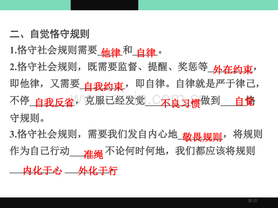 人教部编八年级道德与法治上册课件：第三课-第二框--遵守规则-省公开课一等奖新名师比赛一等奖课.pptx_第3页