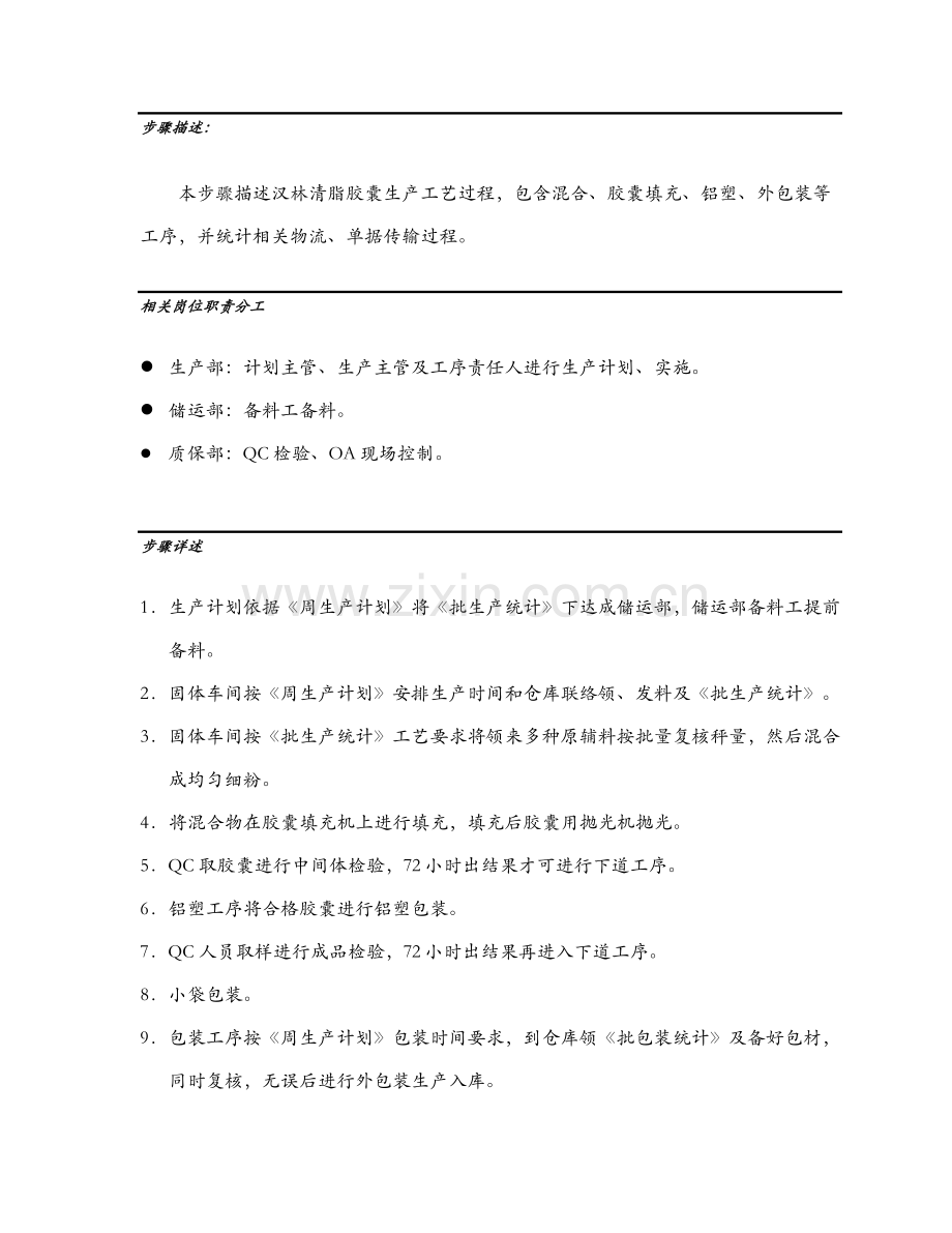 企业汉林清脂胶囊生产流程图模板.doc_第2页