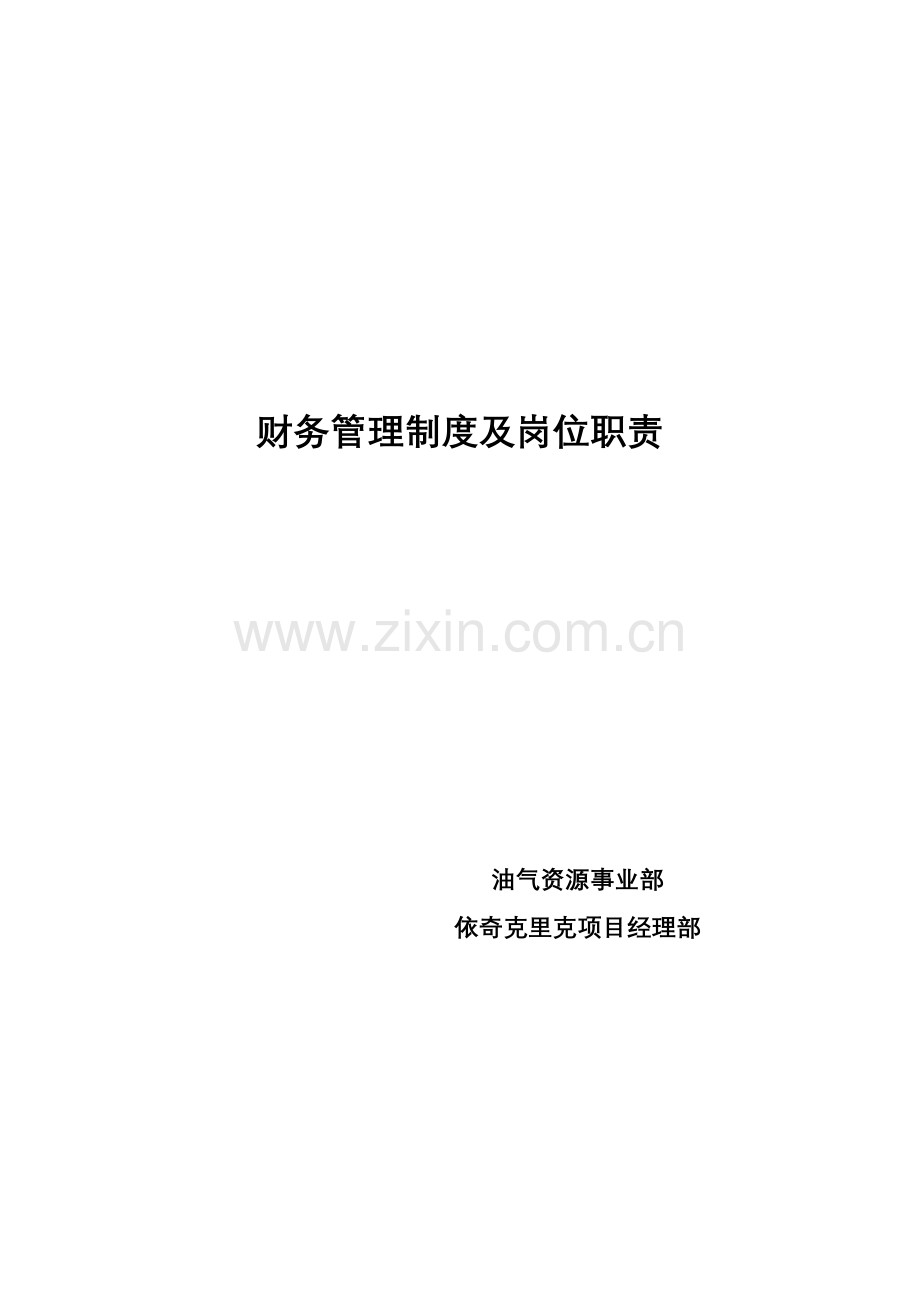 公司财务管理新版制度及岗位基本职责基础规范.docx_第1页