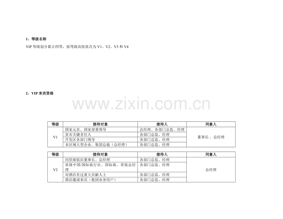 VIP等级划分及接待流程概述模板.doc_第2页