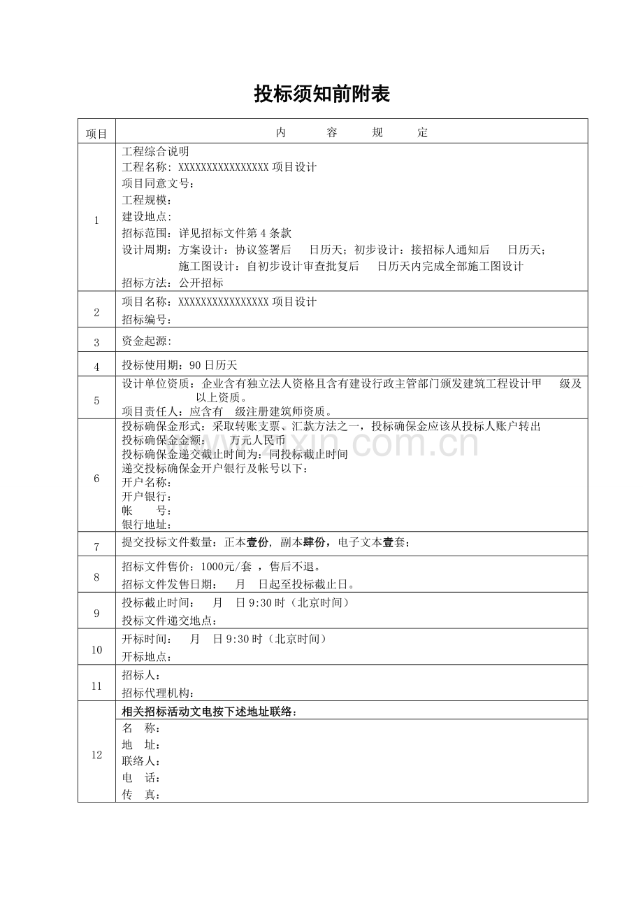 建设工程设计招标文件模板.doc_第3页