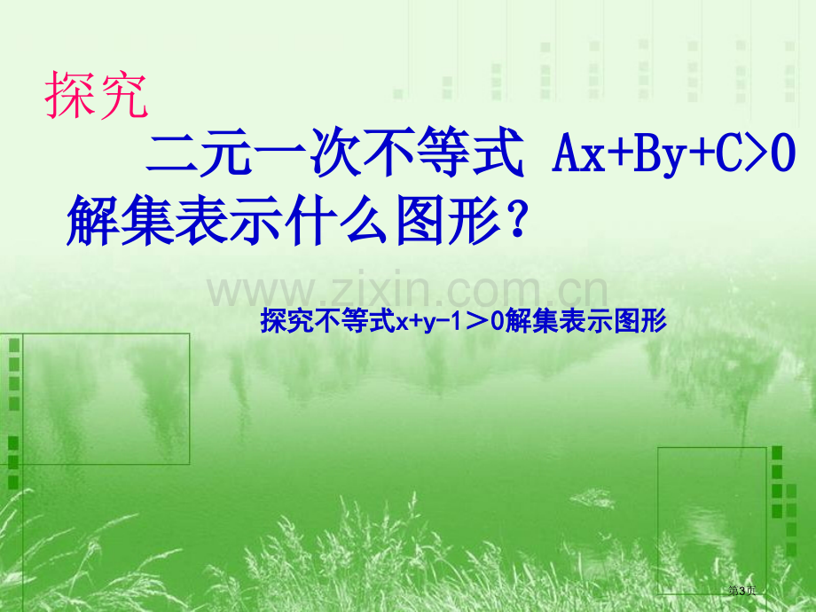 二元一次不等式组和平面区域市公开课一等奖百校联赛获奖课件.pptx_第3页