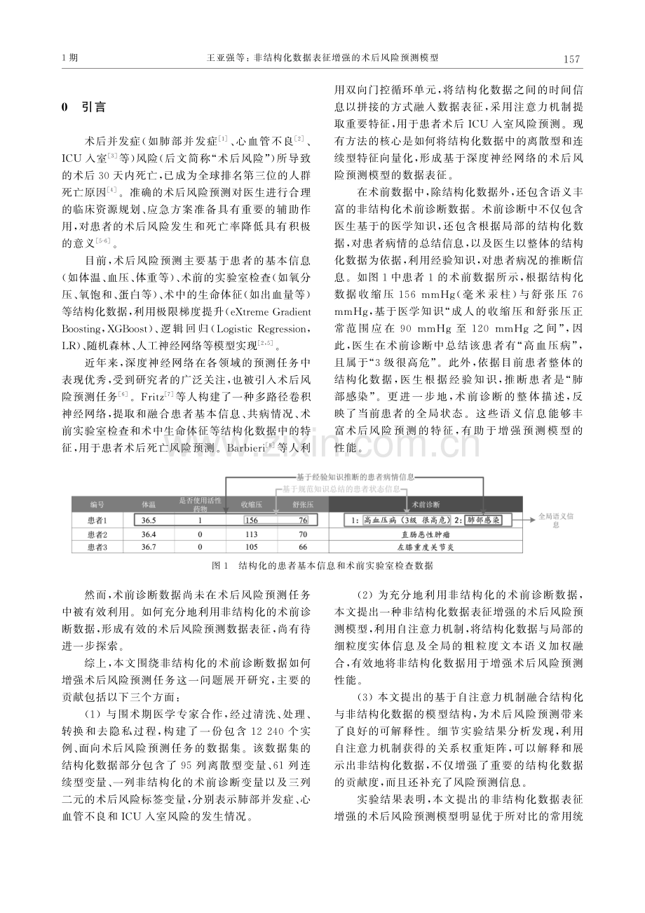 非结构化数据表征增强的术后风险预测模型.pdf_第2页