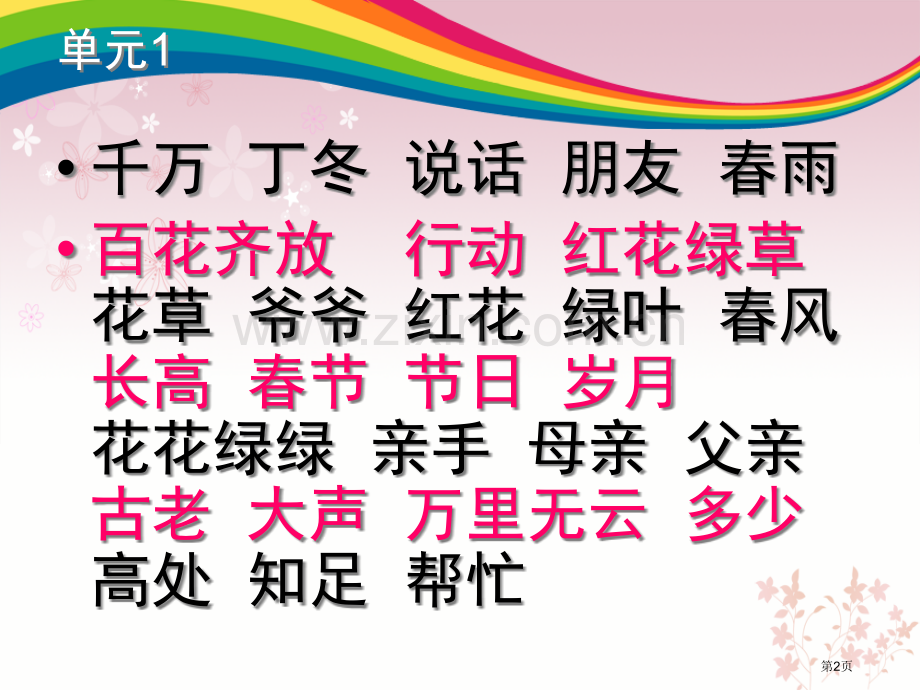 人教版一年级语文下册复习资料市公开课一等奖百校联赛特等奖课件.pptx_第2页