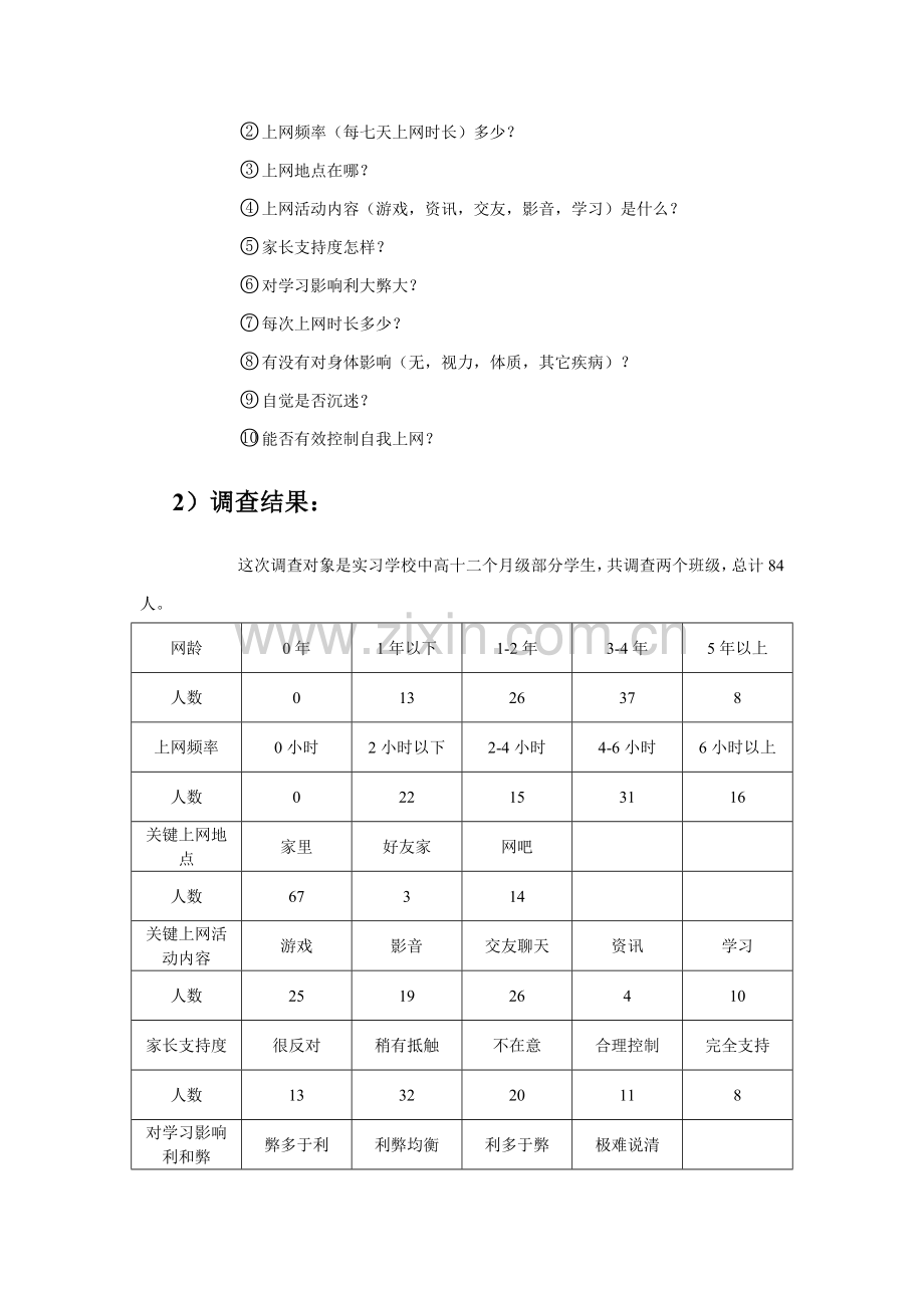 中学生网络成瘾原因及对策调查分析报告.doc_第2页