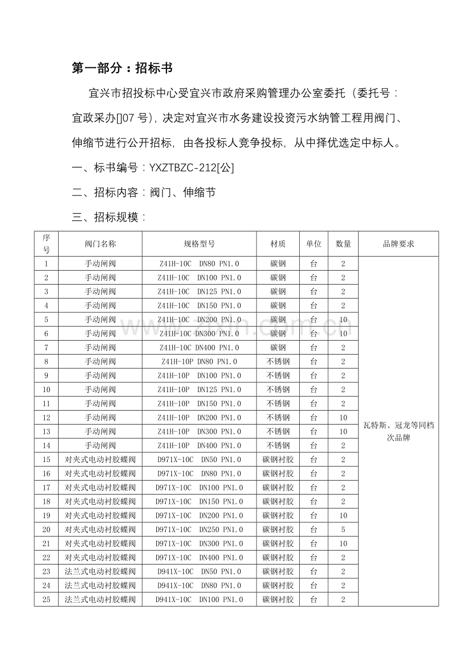 市招投标中心政府采购标书模板.doc_第3页