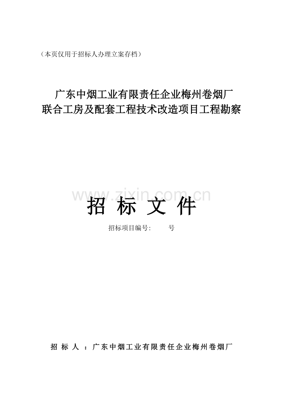 工房及配套工程技术改造项目工程勘察招标文件模板.doc_第2页