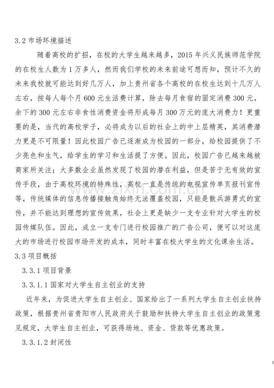 致青春校园文化传媒公司可行性研究报告.doc_第3页