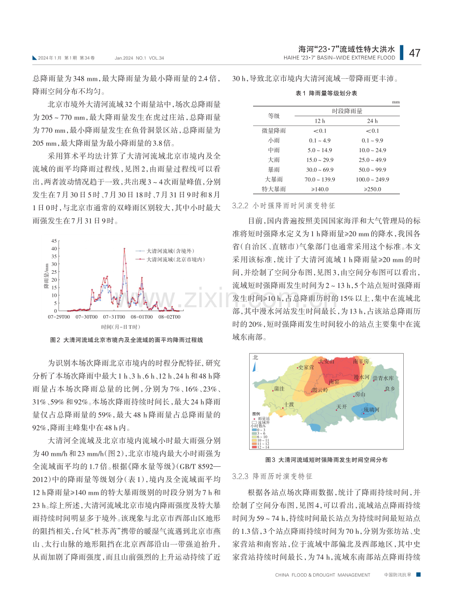 海河“23·7”流域性特大洪水大清河流域降雨时空分布特征.pdf_第3页