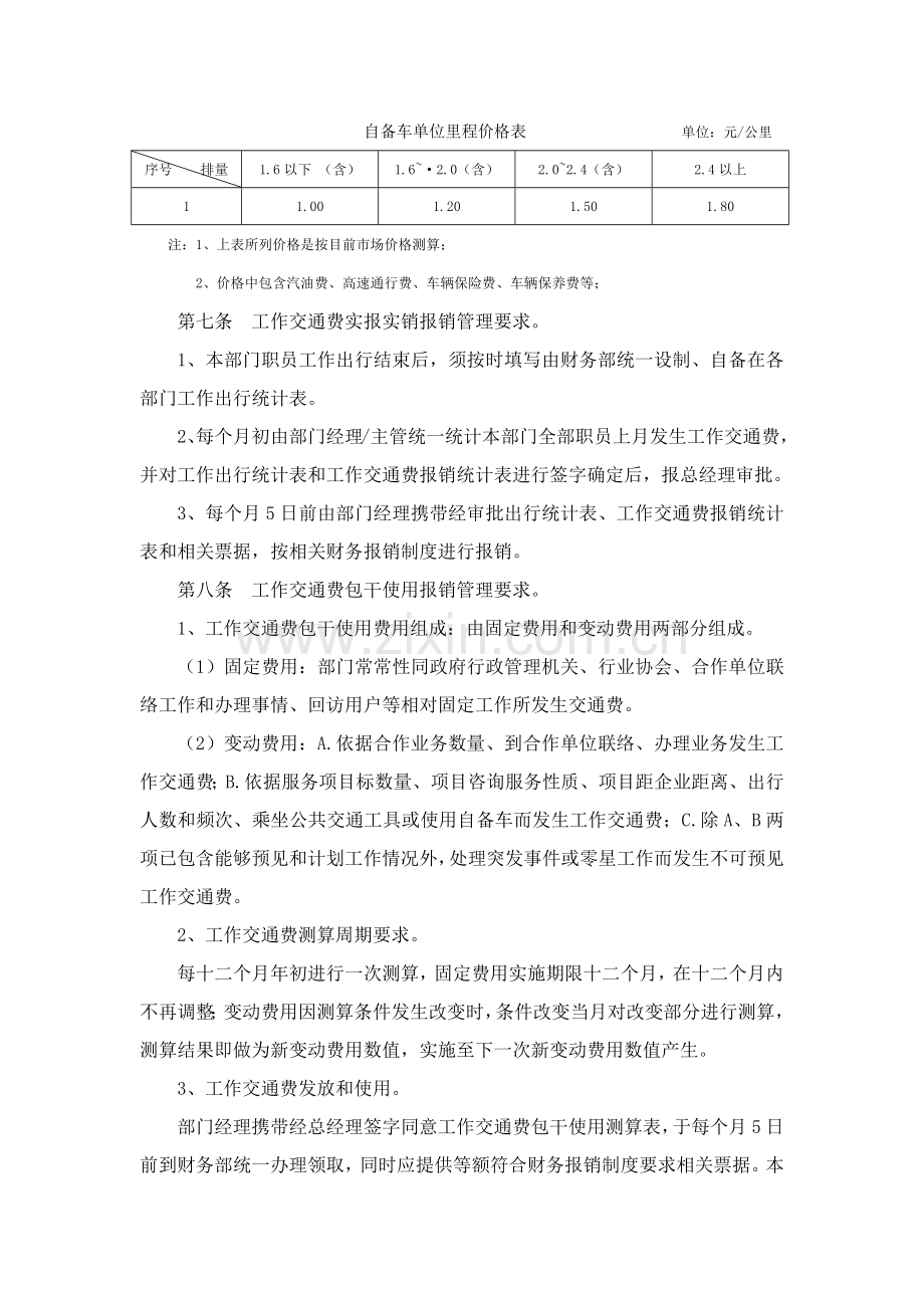 工作交通费管理实施工作细则.docx_第2页