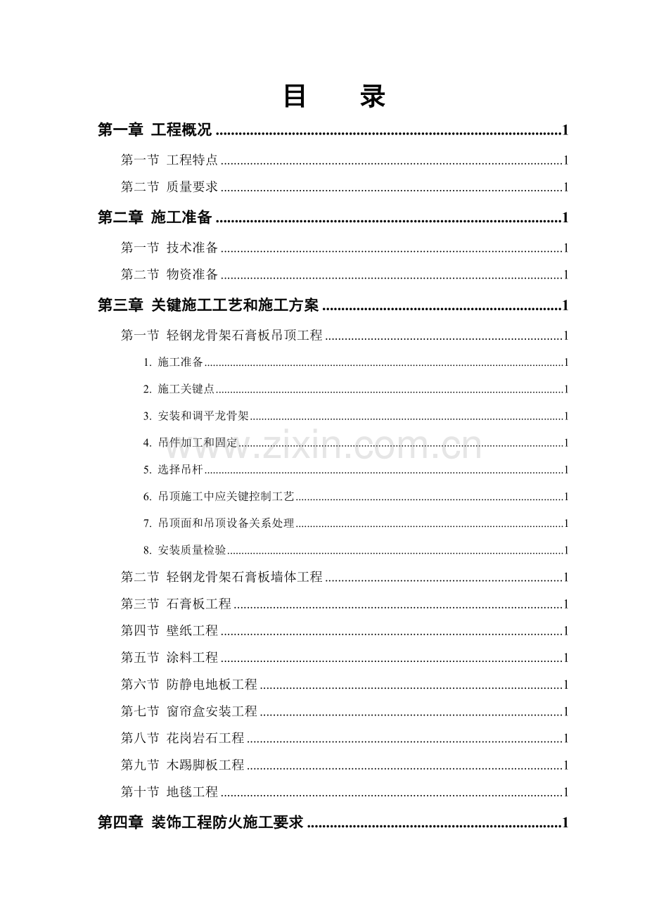 吊顶装饰综合重点工程综合标准施工专业方案.doc_第1页