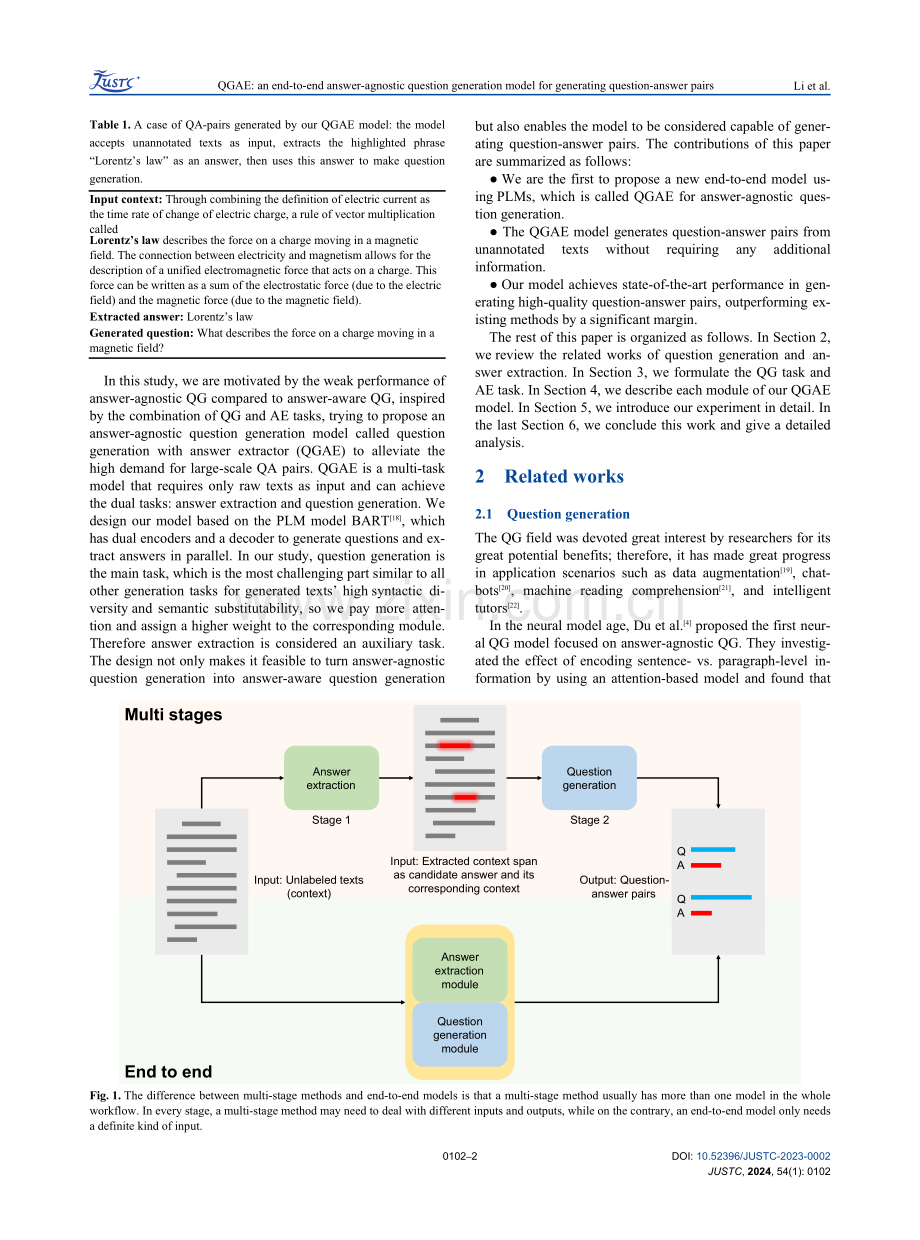 QGAE：用于生成问答对的端到端无答案问题生成模型.pdf_第2页