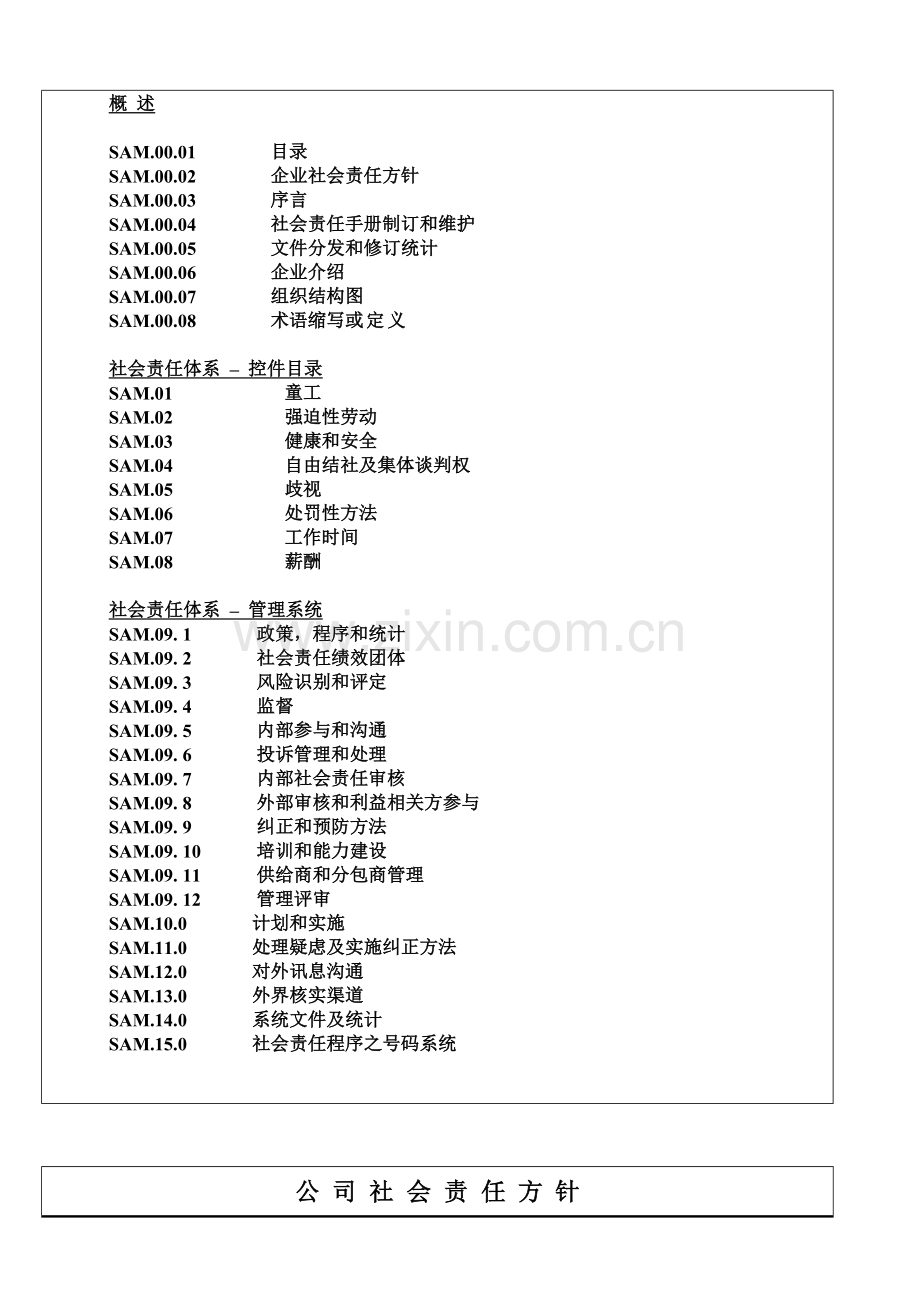 公司社会责任手册模板.doc_第1页