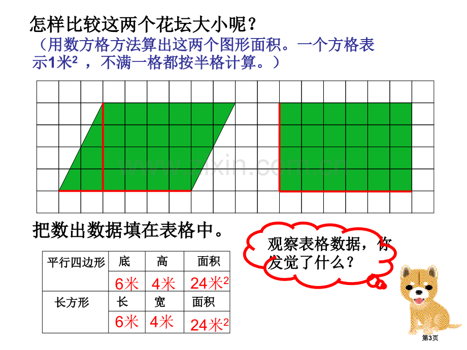 平行四边形的面积微课市公开课一等奖百校联赛获奖课件.pptx_第3页