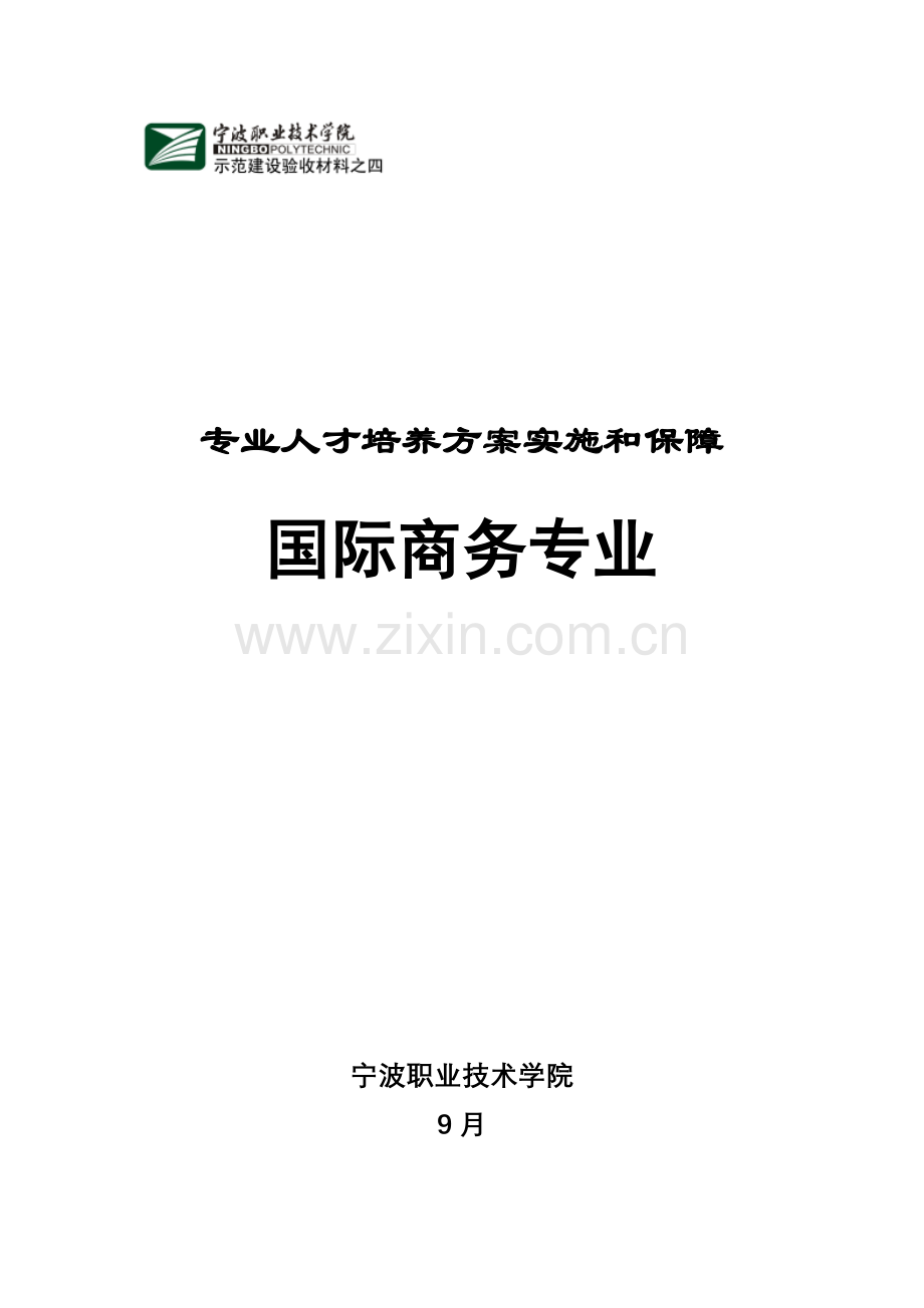 专业人才培养专项方案的实施与保障.doc_第1页